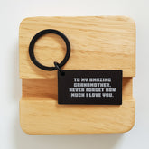 Funny Grandmother Gifts from Men to My Amazing Grandmother Never Forget How Much I Love You Keychain Ideas for Grandmothers on Christmas - Image 2